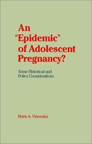 Tapa de An "epidemic" of adolescent pregnancy?