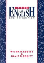 Tapa de Index to English