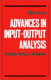 Tapa de Advances in Input-Output Analysis