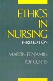 Tapa de Ethics in nursing