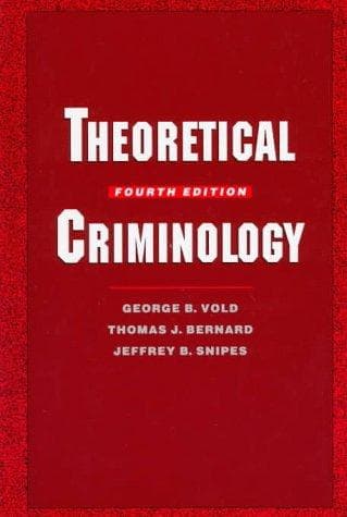 Tapa de Theoretical criminology
