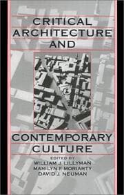 Tapa de Critical architecture and contemporary culture