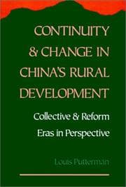 Tapa de Continuity and change in China's rural development