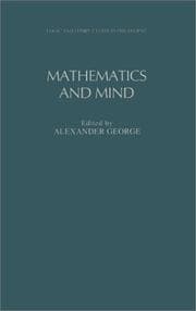 Tapa de Mathematics and mind