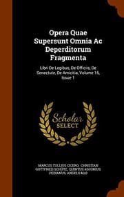 Tapa de Opera Quae Supersunt Omnia Ac Deperditorum Fragmenta