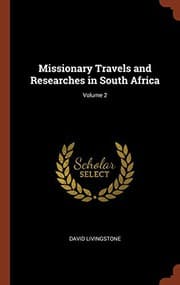 Tapa de Missionary Travels and Researches in South Africa; Volume 2