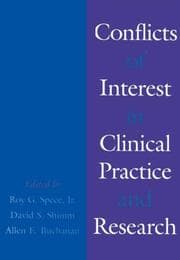 Tapa de Conflicts of interest in clinical practice and research