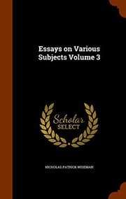 Tapa de Essays on Various Subjects Volume 3