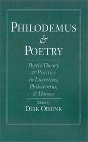 Tapa de Philodemus and poetry