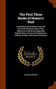 Tapa de The First Three Books of Homer's Iliad