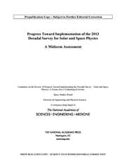 Tapa de Progress Toward Implementation of the 2013 Decadal Survey for Solar and Space Physics