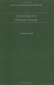 Tapa de Interpreting as a discourse process