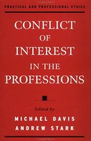 Tapa de Conflict of interest in the professions
