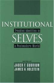 Tapa de Institutional Selves