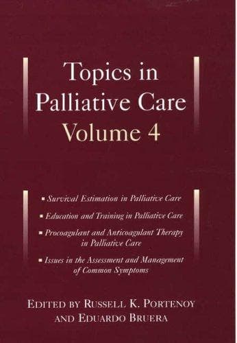 Tapa de Topics in Palliative Care, Volume 4