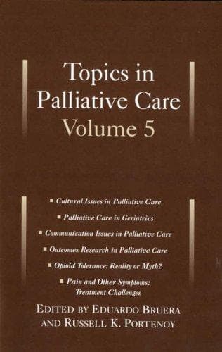 Tapa de Topics in palliative care