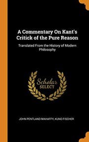 Tapa de A commentary on Kant's Critick of the pure reason