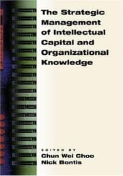 Tapa de The strategic management of intellectual capital and organizational knowledge