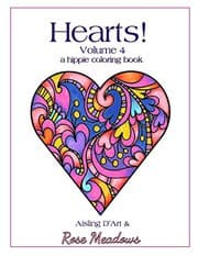 Tapa de Hearts! Volume 4 - A Hippie Coloring Book
