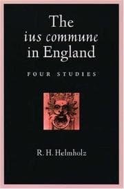 Tapa de The ius commune in England