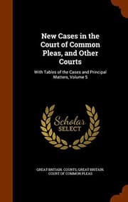 Tapa de New Cases in the Court of Common Pleas, and Other Courts