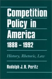 Tapa de Competition policy in America