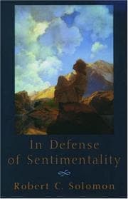 Tapa de In Defense of Sentimentality (The Passionate Life)