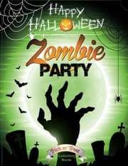 Tapa de Happy Halloween Zombie Party Coloring Book