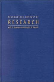 Tapa de Responsible conduct of research