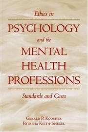 Tapa de Ethics in psychology and the mental health professions