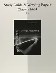 Tapa de Study Guide and Working Papers Chapters for College Accounting