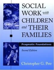Tapa de Social work with children and their families