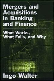 Tapa de Mergers and Acquisitions in Banking and Finance