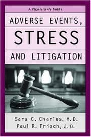 Tapa de Adverse events, stress, and litigation