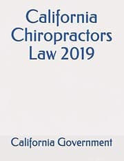 Tapa de California Chiropractors Law 2019
