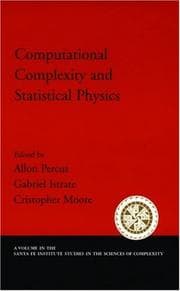Tapa de Computational complexity and statistical physics