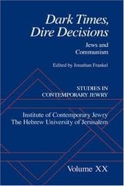 Tapa de Studies in Contemporary Jewry, Volume XX: Dark Times, Dire Decisions