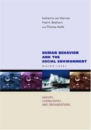 Tapa de Human behavior and the social environment, macro level