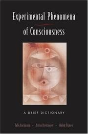 Tapa de Experimental phenomena of consciousness