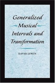 Tapa de Generalized Musical Intervals and Transformations