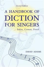 Tapa de A Handbook of Diction for Singers