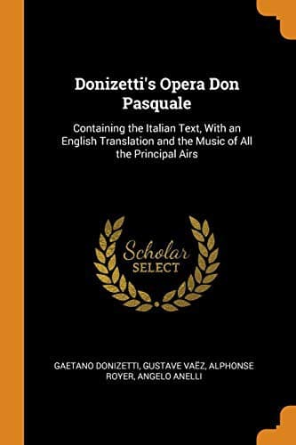 Tapa de Donizetti's Opera Don Pasquale