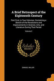 Tapa de Brief Retrospect of the Eighteenth Century : Part First; in Two Volumes
