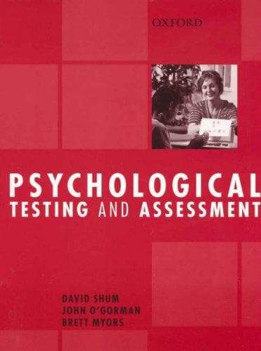 Tapa de Psychological testing and assessment