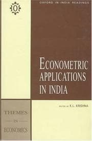 Tapa de Econometric applications in India