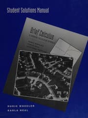 Tapa de Student solutions manual to accompany brief calculus