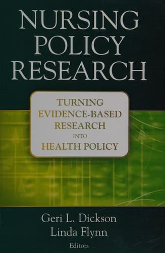 Tapa de Nursing policy research
