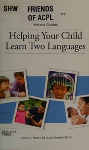 Tapa de Helping your child learn two languages