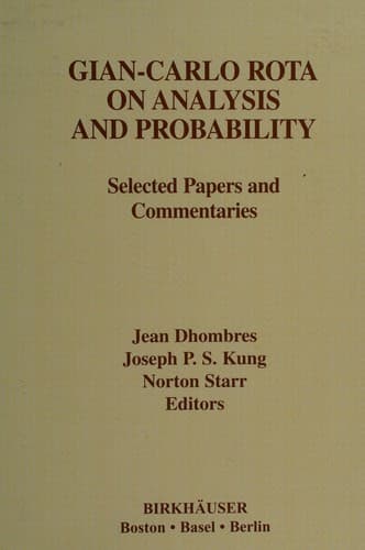 Tapa de Gian-Carlo Rota on analysis and probability
