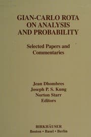 Tapa de Gian-Carlo Rota on analysis and probability
